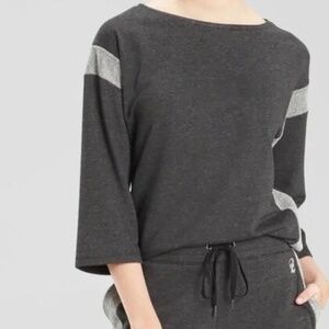 Josie Natori Soft Knit 3/4 Sleeve Top Size Medium